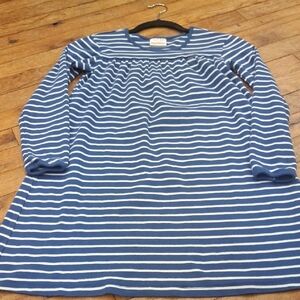 Hanna Andersson Blue and White Striped Kids Casual Dress